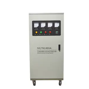 Three Phase High Precision Automatic AC Voltage Stabilizer 80KVA Voltage Regulator