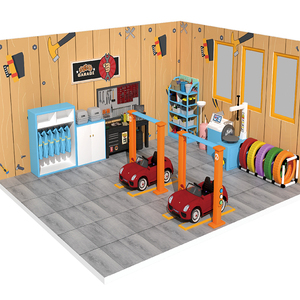 Maisonnette de chantier en bois pour enfants, jeu de rôle de constructeur, équipement de jeu intérieur personnalisé - Product Image 5