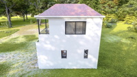Villa moderne de luxe préfabriquée modulaire extensible à deux étages avec 2 chambres à coucher, à faible coût