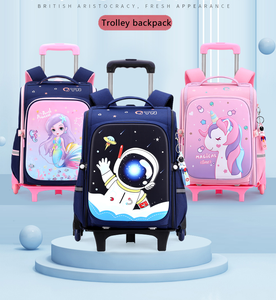 Vente en gros de <span class=keywords><strong>licorne</strong></span> dessin animé pour enfants <span class=keywords><strong>sac</strong></span> <span class=keywords><strong>à</strong></span> dos <span class=keywords><strong>à</strong></span> roulettes amovible chariot <span class=keywords><strong>sac</strong></span> d'école mignon grande capacité maternelle <span class=keywords><strong>sac</strong></span> cadeau pour enfants - Product Image 4