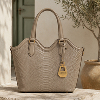 Sac fourre-tout en cuir PU pour femme, sac à main gaufré effet crocodile, grande capacité, sac à bandoulière, sacs de créateur