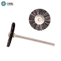 Brosse à roue miniature ORO avec mandrin en acier de 2,35 mm, brosse à poils naturels de 10,5-25,4 mm pour le polissage, le nettoyage et le lustrage des bijoux