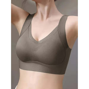 25-26 New Summer Seamless Breathable Comfort High Elastic Detachable Bra <b>Lingerie</b> for <b>Women</b> - Product Image 3