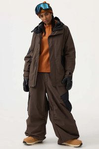 Ensemble de combinaison de <span class=keywords><strong>ski</strong></span> ample marron foncé personnalisé OEM pour <span class=keywords><strong>femme</strong></span>, <span class=keywords><strong>pantalon</strong></span> de <span class=keywords><strong>ski</strong></span> ample imperméable et coupe-vent, combinaison de <span class=keywords><strong>ski</strong></span>, combinaison de neige, vente en gros - Product Image 3