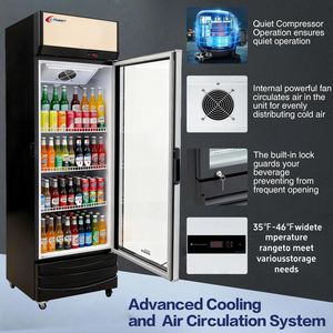 Refrigerador con Puerta con Cerradura y Luz, Refrigerador Exhibidor de Bebidas, Refrigerador Comercial para Supermercados, Equipo de Refrigeración - Product Image 5