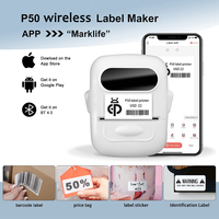 Marklife Printer Dot Matrix Mini Portabel Putih untuk Antarmuka Resolusi 203dpi untuk Pencetakan Label Perhiasan dan Struk