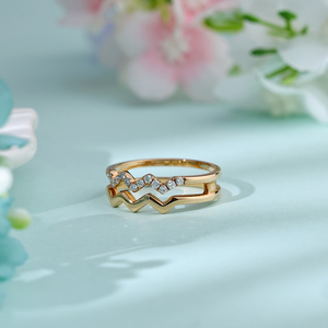Wholesale Luxury Jewelry 18K Solid Gold Half Eternity Natural Diamonds Engagement <b>Ring</b> High Quality Women Daily Wear Party - Product Image 5