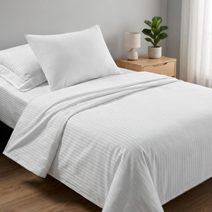 Tissu satiné rayé biologique imperméable de haute qualité, lisse et luxueux, tissé pour vêtements, fournisseur en gros - Product Image 3