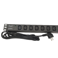 Bloc d'alimentation PDU 19 pouces 1U 9 prises IEC320 C13 avec indicateur