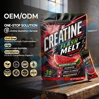 Bubuk Creatine Flash Melt Rasa Semangka 3g Kemasan 30 Stick, Langsung Masukkan ke Mulut Tanpa Perlu Air, Produsen OEM