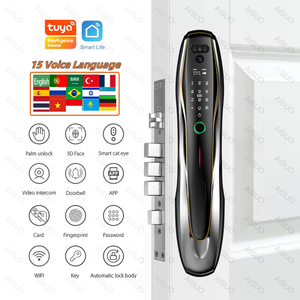 Suministros de Cerrajería AISUO Cerradura Inteligente Tuya para Portón <span class=keywords><strong>Exterior</strong></span> sin Llave con WiFi <span class=keywords><strong>Timbre</strong></span> Cámara y Lector de Huella Dactilar Biométrica - Product Image 2