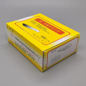 Lames chirurgicales stériles Jinhuan, 100 pièces, instruments dentaires médicaux jetables en acier au carbone, origine Shanghai - Product Image 2