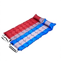 Matelas de couchage gonflable auto-gonflant pour l'extérieur, résistant à l'humidité, design double coloré, épaisseur 3 cm, tissu Chunya PVC