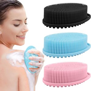 Cepillo de Silicona Suave para Ducha y Baño 2 en 1, Esponja Exfoliante de Silicona, Cepillo para Champú y Exfoliante Corporal de Silicona - Product Image 1