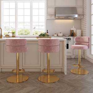 Fabricant Chinois Vente Chaude Chaise Haute en Acier Inoxydable Doré pour Restaurant, Salle à Manger et Bar - Product Image 2