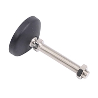 Pieds de support universels en acier au carbone avec boulons d'ancrage de 40 mm, pieds de nivellement réglables à vis, zingués