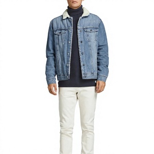 Premium <b>Men's</b> Streetwear Denim <b>Jacket</b> 100% Cotton Vintage Washed Casual Classic <b>Trucker</b> Outerwear Wholesale - Product Image 2