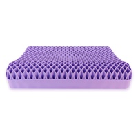 Oreiller en TPE violet personnalisable OEM, vente en gros directe usine, oreiller rafraîchissant pour voyage, avion, camping, transfrontalier