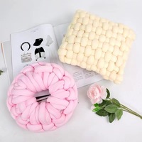Fil à tricoter géant épais de 250g, 2cm de large, en polyester doux pour couverture, idéal pour le tricot à la main et au crochet, parfait pour le tricotage au bras.