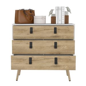 Juego de dormitorio DB Dresser Magness Blanco/macadamia con función de almacenamiento para uso en la sala de estar - Product Image 4