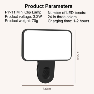 Lumière de Remplissage LED Rechargeable pour <span class=keywords><strong>Selfie</strong></span> Live <span class=keywords><strong>Streaming</strong></span> Téléphone Vidéo Flash Photographie Maquillage Flexible Téléphone Mobile Accessoire - Product Image 4