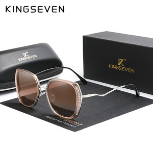 Lunettes <span class=keywords><strong>de</strong></span> soleil KINGSEVEN <span class=keywords><strong>de</strong></span> luxe, design UV400, pour hommes et femmes, verres polarisés dégradés, monture papillon en polycarbonate durable - Product Image 4