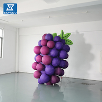 Modèle de raisin violet gonflable géant personnalisé pour la promotion agricole en plein air, la décoration d'événements agricoles