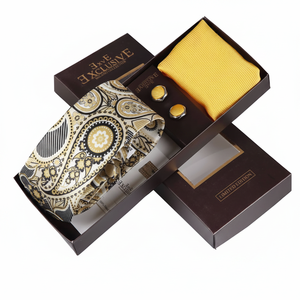 Ensemble de cravate à la mode, cravate de cou avec poche carrée et boutons de manchette - Product Image 2