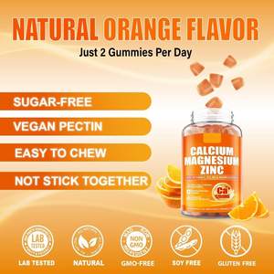 Tiktok Venta caliente Calcio Magnesio Gummies <span class=keywords><strong>D3</strong></span> <span class=keywords><strong>K2</strong></span> <span class=keywords><strong>Ca</strong></span> + 1200mg Suplemento sanitario sin azúcar Gummy Candy - Product Image 5