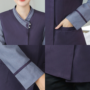 婦人服長袖ユニセックスホテルルームクリーニングウェイターユニフォーム - Product Image 2
