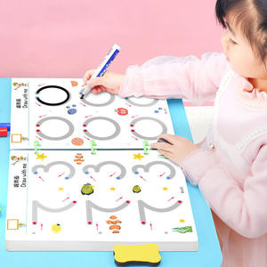 Quaderni <span class=keywords><strong>di</strong></span> Pratica per il Controllo della Penna per Bambini, <span class=keywords><strong>Libri</strong></span> <span class=keywords><strong>di</strong></span> Tracciamento e Disegno Cancellabili, Gioco Educativo per l'Allenamento della Concentrazione - Product Image 2