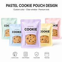 Sacs à biscuits transparents givrés personnalisés de qualité alimentaire, scellables à la chaleur, en plastique laminé, pour pain, pâtisserie, bonbons et snacks
