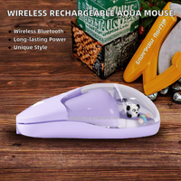 Souris optique sans fil Bluetooth rechargeable Aqua avec batterie au lithium, design liquide 3D flottant personnalisé pour cadeaux de bienvenue