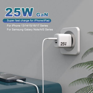 Factory PD 25W Adaptador <span class=keywords><strong>de</strong></span> <span class=keywords><strong>cargador</strong></span> <span class=keywords><strong>de</strong></span> teléfono CE RoHs KC Dispositivos móviles portátiles Carga rápida Gan <span class=keywords><strong>Cargador</strong></span> <span class=keywords><strong>de</strong></span> pared 25W para iPhone 15 16 17 - Product Image 2