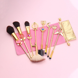 8Pcs profesional de la Fundación cepillo mango de Metal herramientas de maquillaje Sakura de lujo Rosa maquillaje cepillo conjunto para niña - Product Image 5
