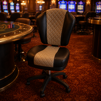 Chaise de casino réglable SUCCESSOR, chaise de casino avec table de poker en plastique, chaises de luxe, logo OEM, chaises de roulette de casino