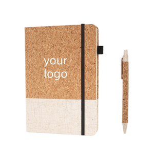 Ensemble de carnets personnalisés A5 portables en liège gaufré et patchwork, écologiques, pour cadeaux d'affaires, cadeaux culturels et créatifs, bloc-notes <span class=keywords><strong>SANGOR</strong></span> - Product Image 1