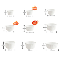 Gobelets à jante roulée doublures de cupcakes marron naturel blanc taille standard papier parchemin tasse de cuisson emballages sulfurisés porte-cupcakes