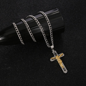 리테일 초이스 클래식 페이스 디자인 예수 십자가 펜던트 목걸이 종교 상징 종교 행사 종교 장신구 - Product Image 2