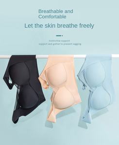 <span class=keywords><strong>Reggiseno</strong></span> Senza Cuciture Taglie Forti da Donna all'Ingrosso, Mezza Coppa Push-Up Traspirante e Comodo Senza Ferretto - Product Image 1