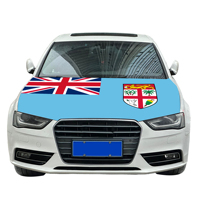 Drapeau de couverture de capot de voiture national des Fidji drapeau de couverture de moteur de voiture vente directe en gros de tissu élastique personnalisé d'usine