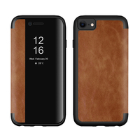 LeYi Housse en cuir PU avec fenêtre transparente style étui de téléphone portable pour iPhone SE2 15 Pro max