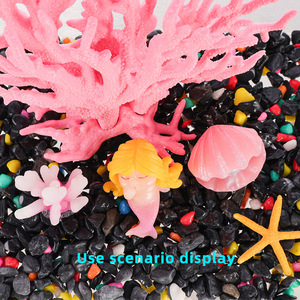 Aquarium Landschapsdecoratie, Bodemzand, Zwarte Stenen, Natuurlijk Grind - Product Image 6