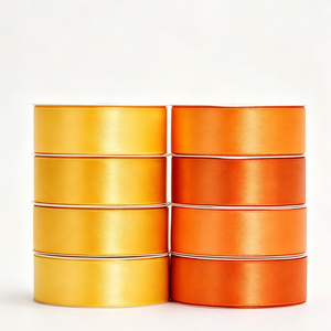 ริบบิ้นผ้าซาตินสองหน้าสีเหลืองมัสตาร์ดขนาด 19 มม. ได้รับการรับรองมาตรฐาน OEKO-TEX 100 สำหรับงานประดิษฐ์โบว์และบรรจุภัณฑ์ในช่วงเทศกาล - Product Image 3