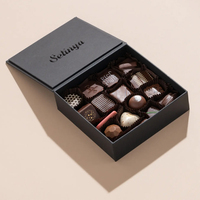 Boîte cadeau de luxe personnalisée pour chocolats avec ruban, emballage rigide en papier pour logo de petite entreprise