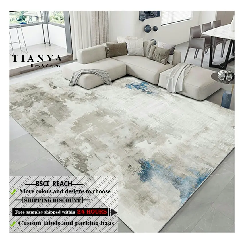 Modern Style Light Luxury Crystal Velvet Washable Floor Carpet And Rugs For Sale Floor