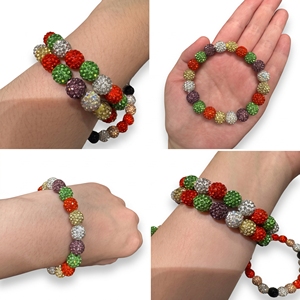 Set de Cuentas Redondas de Arcilla con Diamantes de Imitación de Colores Surtidos al por Mayor, Cuentas Espaciadoras Tipo Disco en Caja de 24 Compartimentos para Fabricación de Joyería DIY - Product Image 2