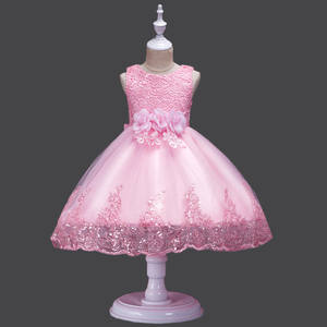 Hochwertiges Europäisches Blumenmädchen-Kleid für Kinder – Entzückende Tutu-Kleider für Mädchen (<span class=keywords><strong>2</strong></span>-12 Jahre) für Geburtstagsfeiern – Ärmellos - Product Image 3