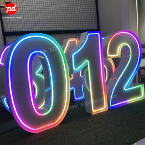 Bomboniere per fiori da sposa, grandi lettere d'<span class=keywords><strong>amore</strong></span> al neon 3d per decorazioni nuziali - Product Image 1