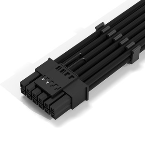 Cable de Extensión para Tarjeta Gráfica Serie 40 3090ti, 12+4P a 3x8P Hembra, Cable de Alimentación Trenzado de Cobre Negro para PC - Product Image 1